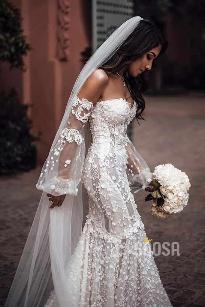 Luxury Lace Mermaid Wedding Dress Off ...